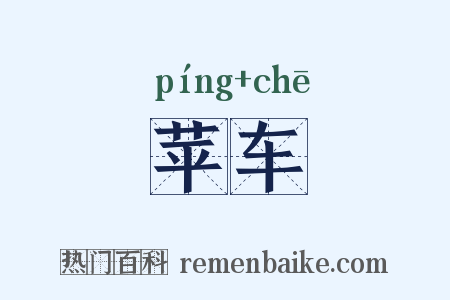 苹车是什么意思的图片